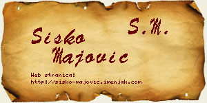 Sisko Majović vizit kartica